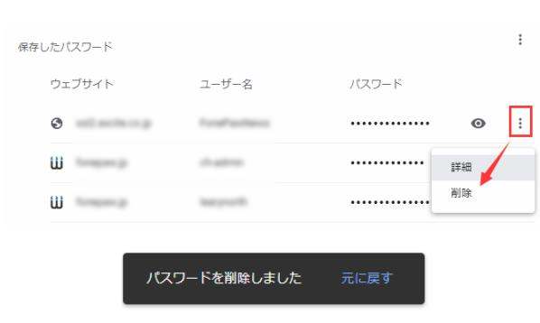 情報削除