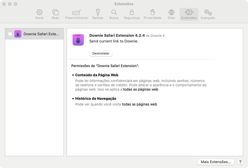 extensao safari
