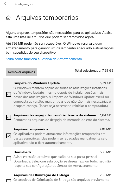 arquivos temporários