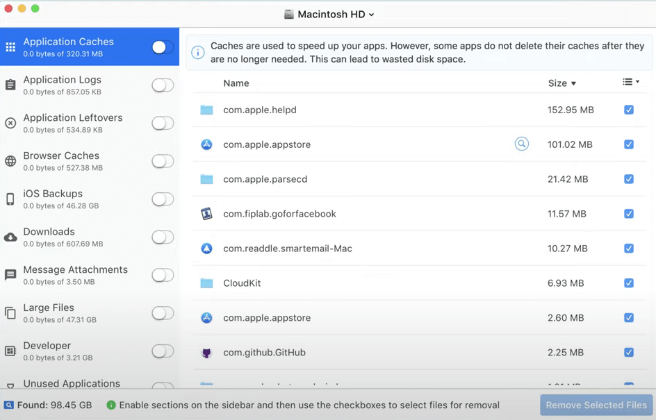 Interface de Disk Doctor