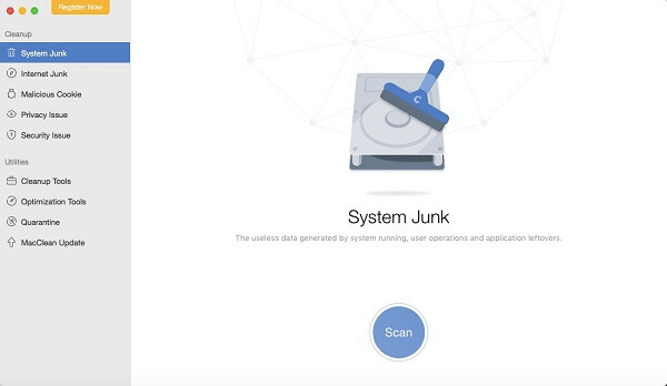 Interface de MacClean