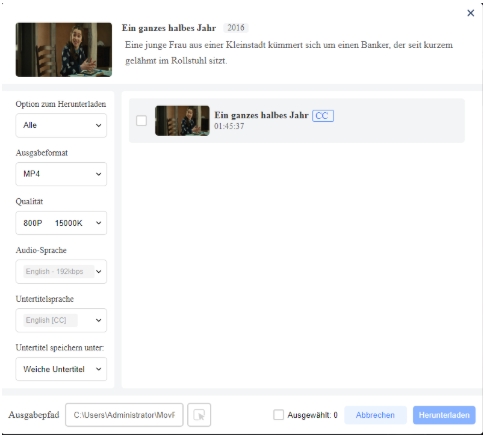 Ausgabeeinstellungen anpassen | Amazon Prime Videos auf dem Mac finden und herunterladen