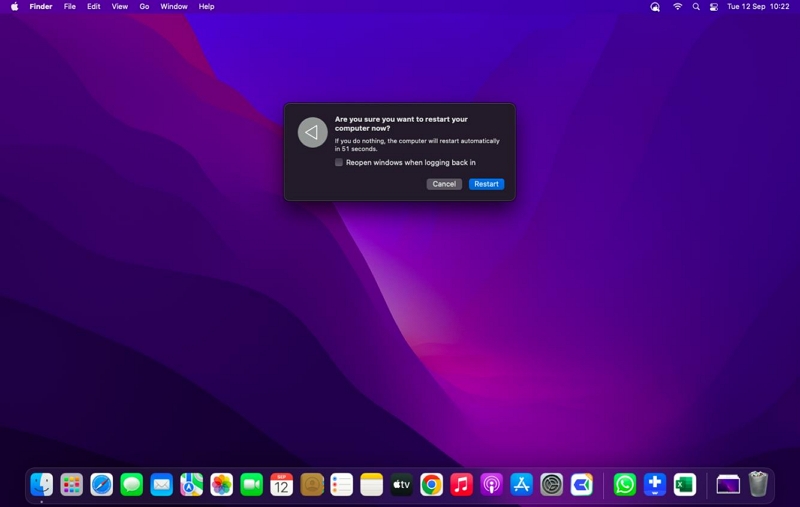 アップルメニュー 2 | MacBook Proを再起動します