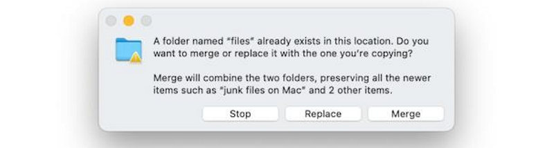 Merge similar folders using Finder | arrange files on Mac
