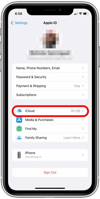 corrigir aplicativos específicos, etapa 1 |  não há armazenamento suficiente no iCloud, mas há