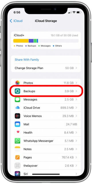 corrigir aplicativos específicos, etapa 2 |  não há armazenamento suficiente no iCloud, mas há