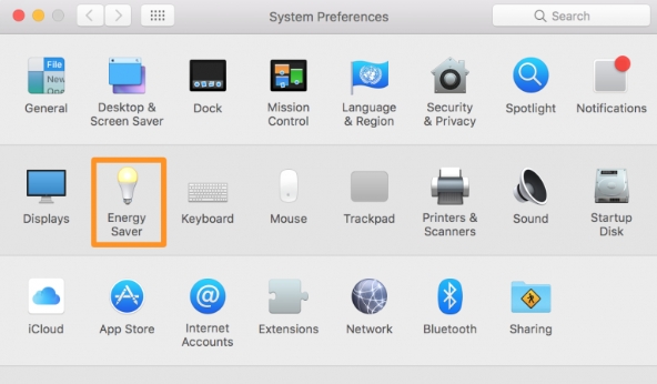 select Energy Saver | Can't Watch Netflix Mac