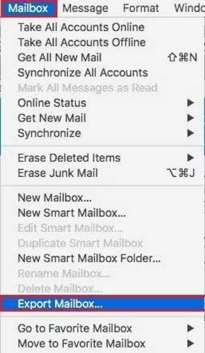 Exportar correo | Correo de copia de seguridad en Mac
