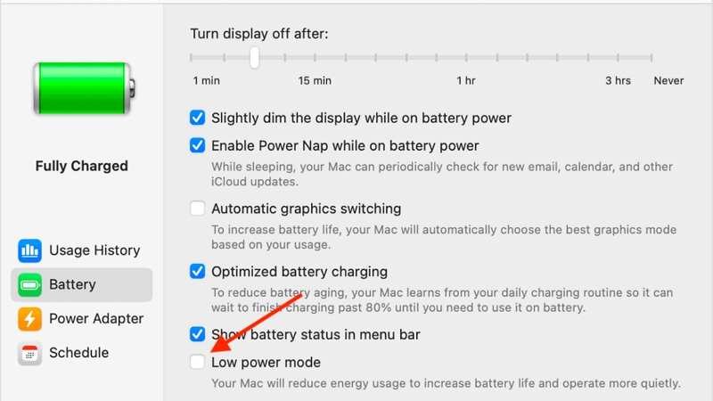 durée de vie de la batterie | Mise à jour Apple de Monterey