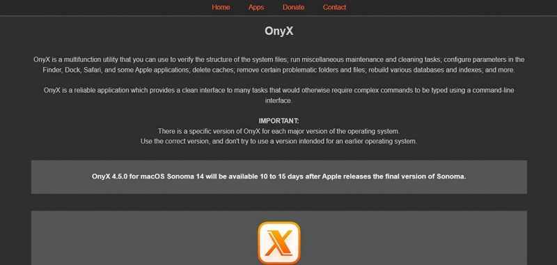 Onyx | Optimiseurs Mac