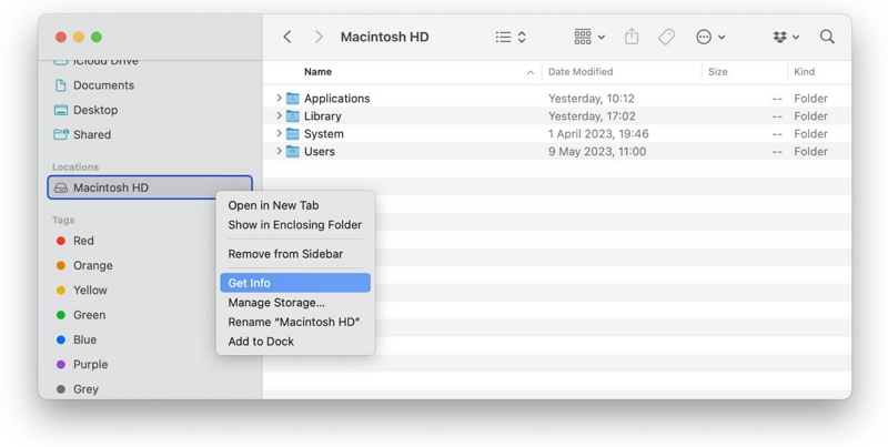 Via Finder | Clean Up Disk Space on Mac