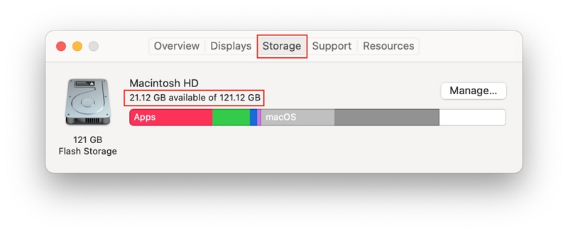 encontrar informações | Um Mac de 256 GB é suficiente