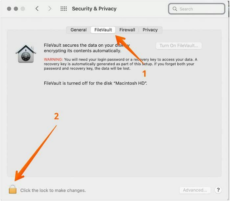 Schlosssymbol | Starten Sie den Mac schnell im abgesicherten Modus