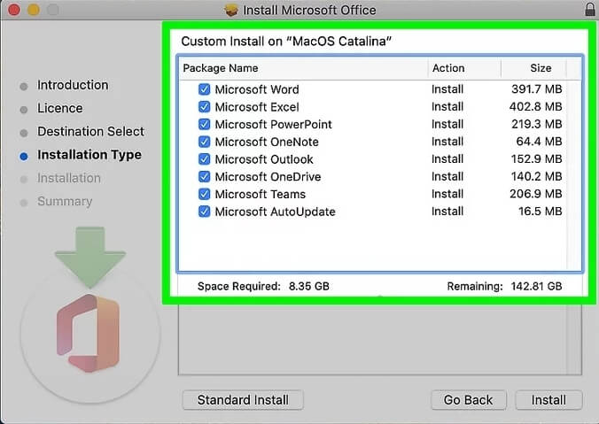hit Install | Completely Uninstall Microsoft 365 or Office Mac