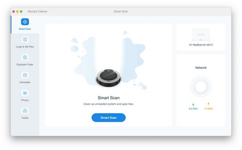 select Smart Scan | clean installation of macOS Ventura