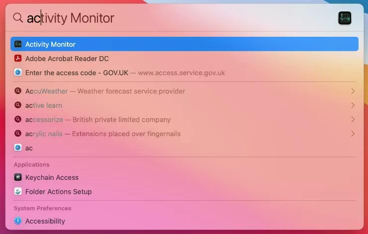 Moniteur d'activité | Nettoyer la RAM Mac sans perte de données