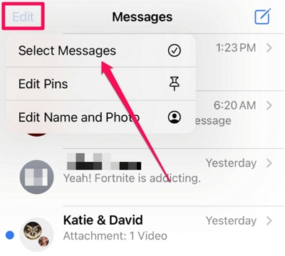 delete multiple conversations | delete iCloud messages