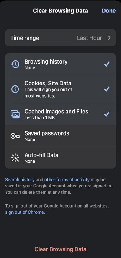 Imagens e arquivos armazenados em cache | Limpar cache e cookies