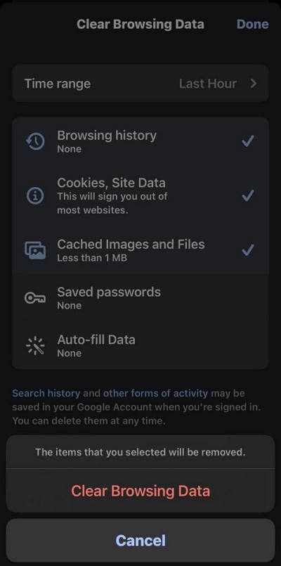 Clear Browsing Data | Clear Cache and Cookies