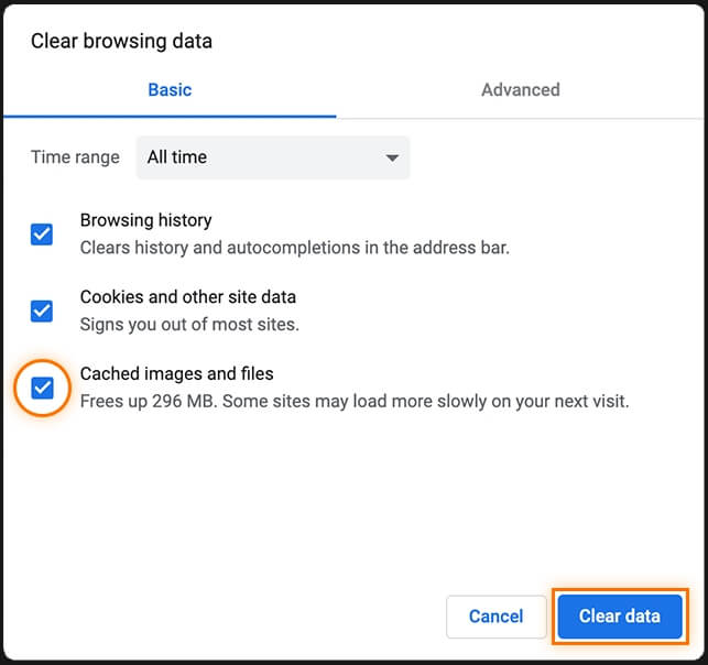 очистить кэш Chrome | Удалить кэш Chrome на Mac