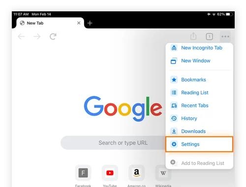 Chrome Cookie をクリアする ステップ 1 | iPhone/iPad/Mac の Cookie をクリアする