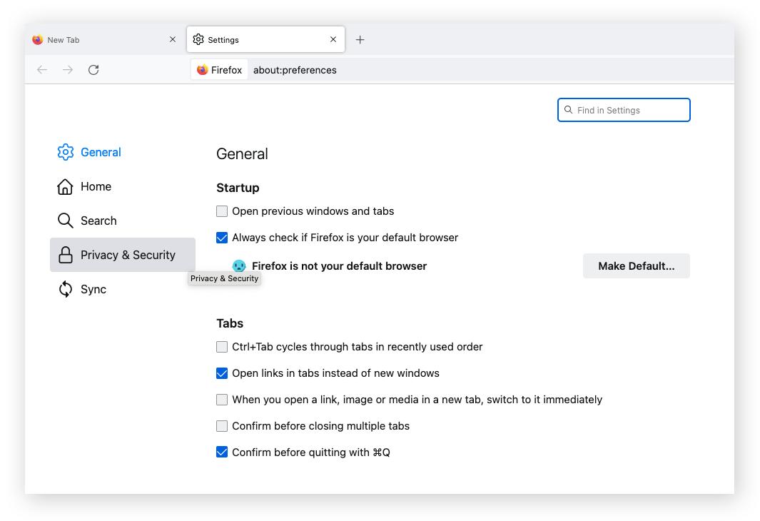 Segurança de privacidade | Remova caches e cookies do Firefox no Mac