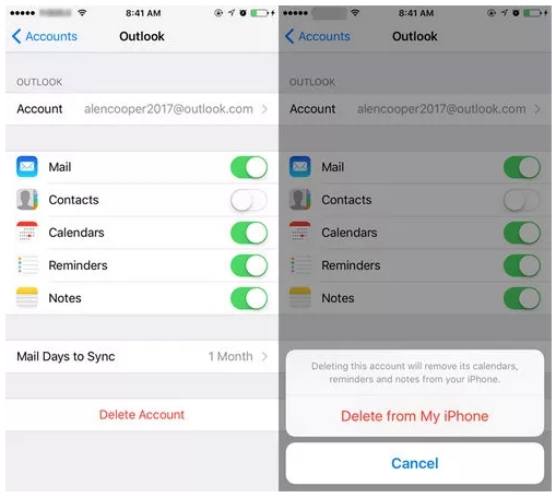 limpar cache do Outlook iphone passo 2 | Limpe o cache do Outlook 365 no Mac/Windows/Android/iPhone