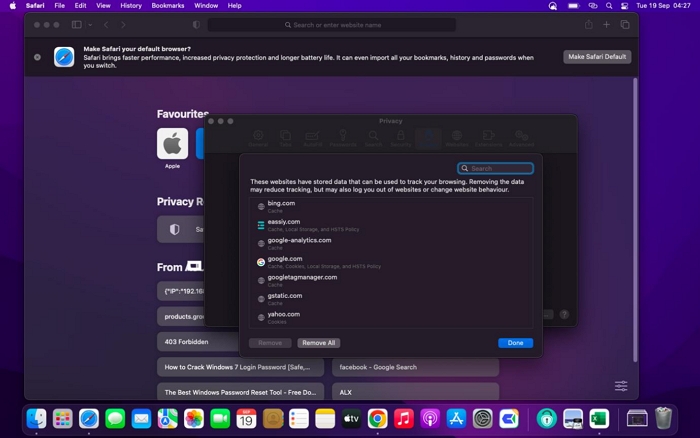 清除 Safari 快取 mac 步驟 4 | 清除 iphone/ipad/mac 上的 cookie