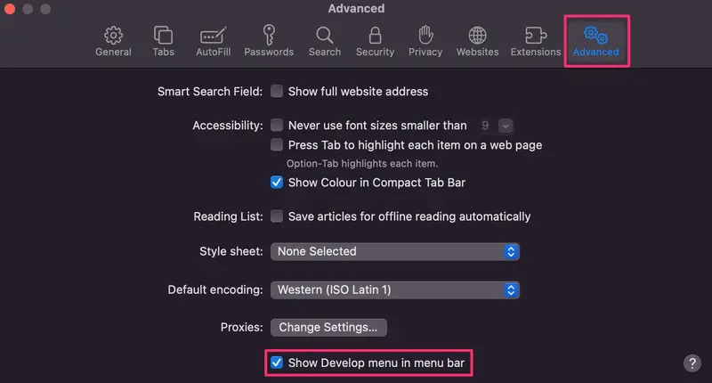 end of the tab | Reset RAM on Mac