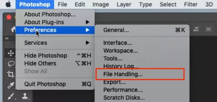click file handling | fix Photoshop scratch disk full on Windows and Mac