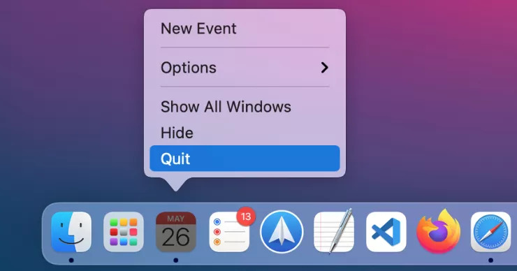 Quitter les applications | Libérez de la RAM sur Mac