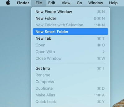 Create New Smart Folder | Find and Delete Duplicate Files on Mac