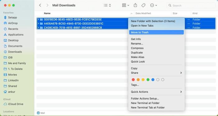 delete attachments from mac mail downloads | remove mail attachments on Mac