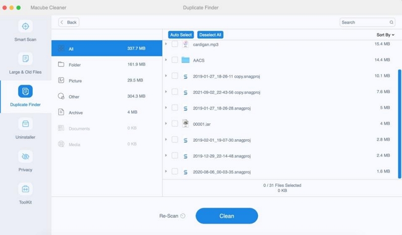 Duplicar Finder2 | Não há espaço suficiente para atualizar o Mac