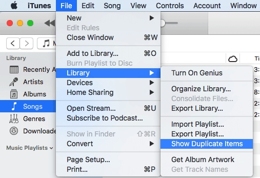 重複した曲を削除するMac の iTunes で重複ファイルを検索して削除する