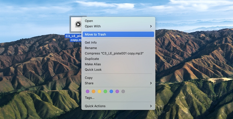 using Finder | delete documents on mac