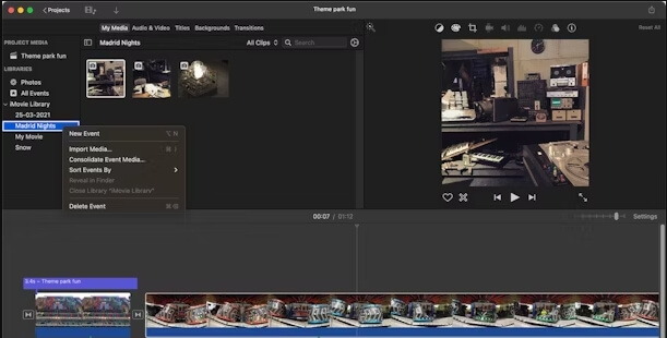 delete iMovie projects | iMovie Not Enough Disk Space