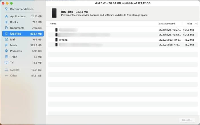 Delete iOS Files | Clear System Storage on Mac
