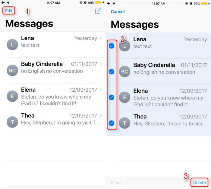 Nachrichten und Konversationen auf dem iPhone löschen | Geben Sie iCloud-Speicher für den Mac frei