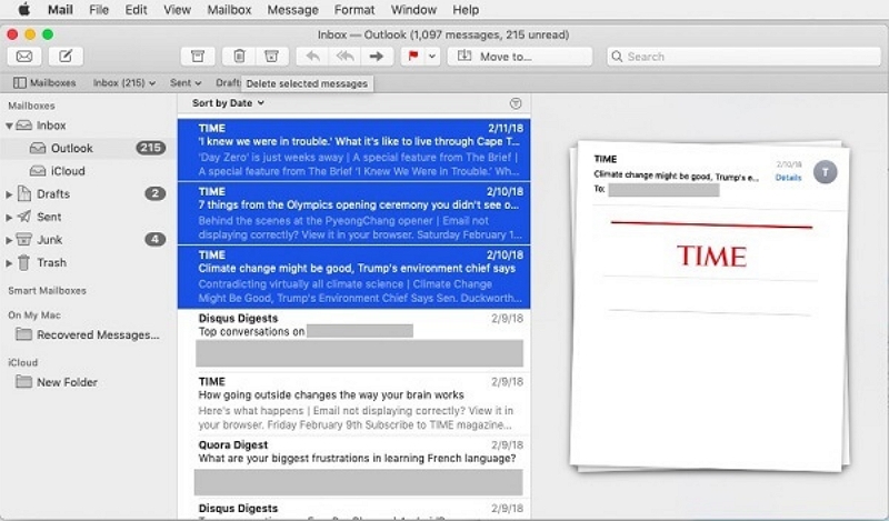 delete received email on mail 1 | delete mail on mac