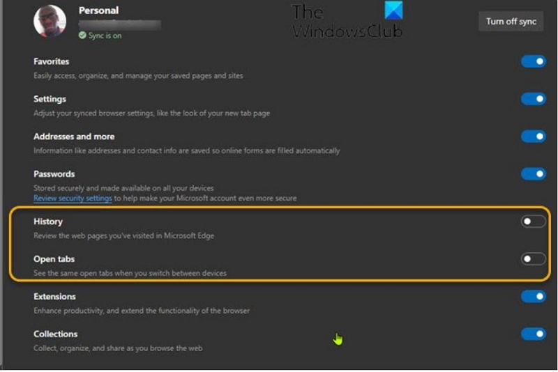 Aktivieren Sie Verlauf und Offene Registerkarten | Löschen Sie kürzlich geschlossene Tabs in Browsern