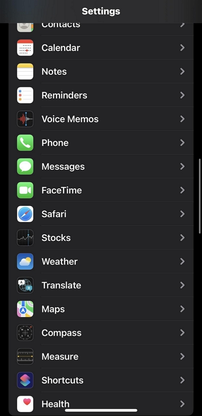 Settings App | Prevent Internet Tracking