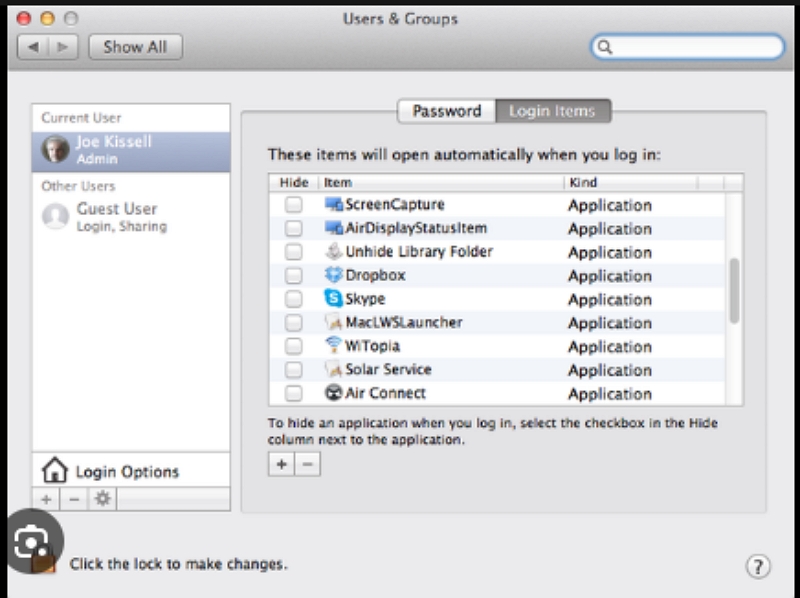 launch at startup | Check RAM Usage on Mac