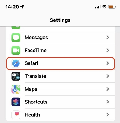 Deaktivieren Sie Safari auf dem iPhone Schritt 1 | Safari auf dem Mac deinstallieren