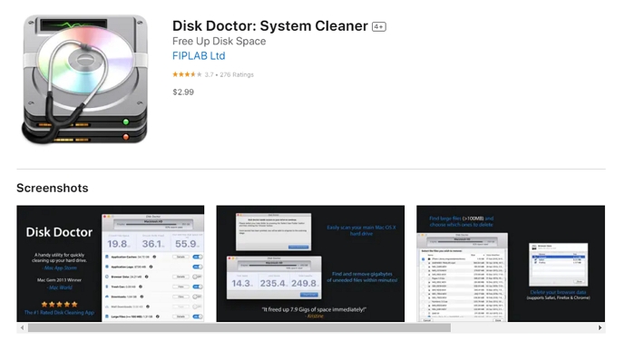 interface de médico de disco | Melhores programas de limpeza de cache do Macbook
