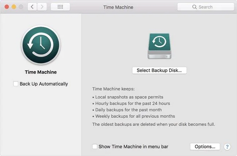 Sichern Sie mit einer Time Machine 2 | Das Festplatten-Dienstprogramm kann diese Festplatte nicht reparieren