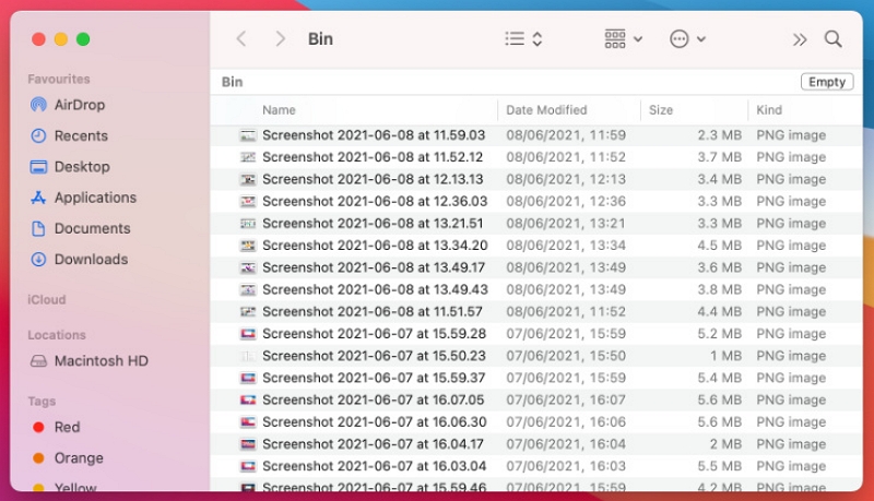access the Trash | Mac Startup Disk Full Error