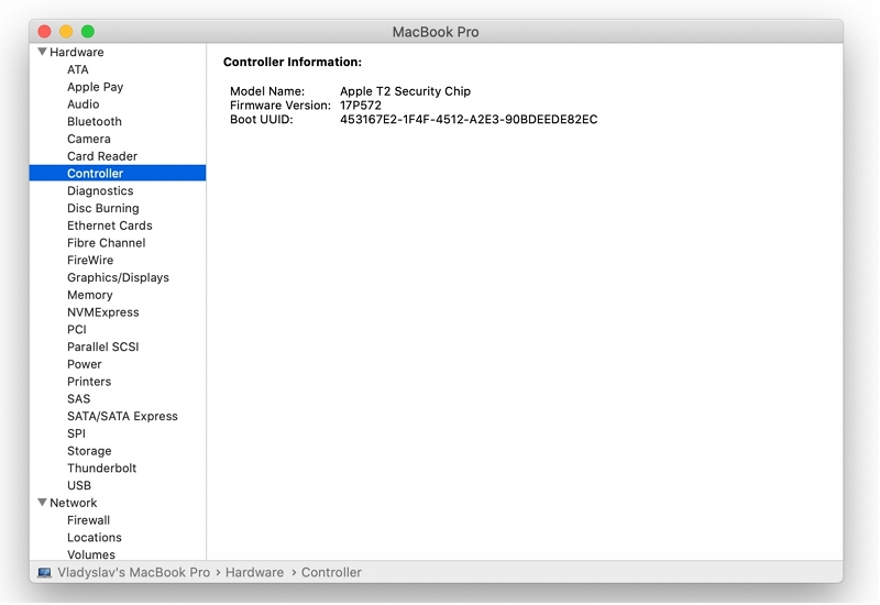 Vérifiez la puce de sécurité Apple T2 | rétrograder Macos sans perdre de données