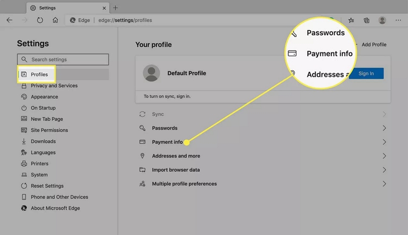 payment info | remove autofill on mac