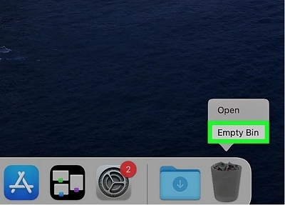 empty trash | Safely Eject USB from Mac